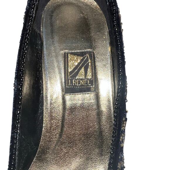 J.Renee’ ladies size 9.5 M velvet sequin 2.5 heel slip on Y2K WhimsyGoth - Picture 6 of 8